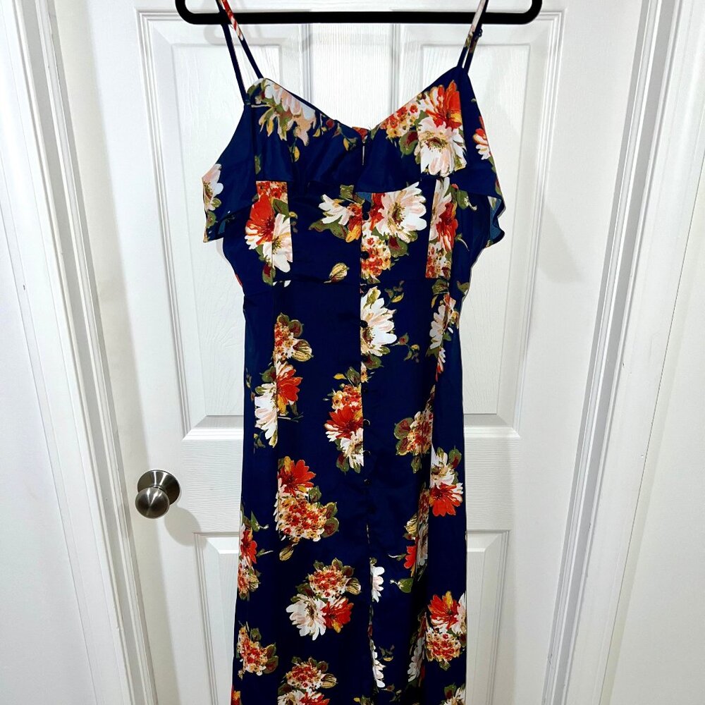 Band of Gypsies (Nordstrom) - Blue Floral Maxi Dress (Size XL) | NEVER WORN